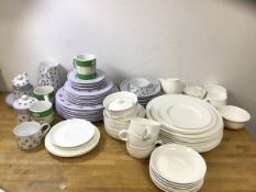 A quantity of china including items marked John Lewis, Marks & Spencer, also three Penguin Books
