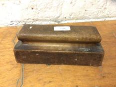 An early 20thc weighted treen press, possibly for book binding or printing