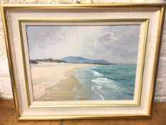 S M Robertson, (Scottish 1927-2020) RSMA SWA, west coast Barra, Hebrides, oil, signed bottom left,
