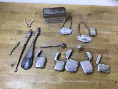 A collection of five late 19th early 20thc matchcases, with a combined weight of 102 grammes, also a