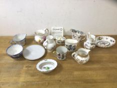 A mixed lot of china including a number of milk jugs, tallest measures 9cm high, also trinket