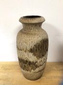 A West German baluster shaped vase, measures 39cm