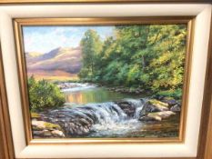 Andrew Welch, The Girron Burn, oil, signed bottom right, measures 20cm x 26cm