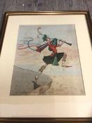 The Campbells are Coming Ho Ho Ho, coloured print, initialled and dated 1909 bottom right,