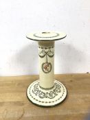 A Royal Doulton Paxton pattern candlestick, (23cm h)