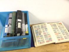 Stamp Interest:- Eight albums, UK mint and used, real mix with higher values, Queen Victoria to