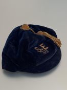 A Scotland v. England International football cap for 1928, in dark blue velvet with embroidered 
