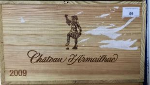 Wine - twelve bottles, Chateau d'Armailhac 2009, owc
