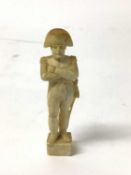19th century carved ivory figure of Napoleon