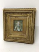 18th century portrait miniature on ivory - gentleman in Armour, identified as Marquis of Montrose