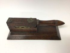 19th century bottle corker with turned handle