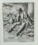 Stanley Anderson (1884-1966) etching - ‘What’s life but full of care and doubt…', 21.5cm x 17.5cm, i