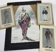 Thomas Rowell (1920-1999) watercolour - Bluebeard, Wedding Guest - Act III, signed, 51 x 34cm, toget