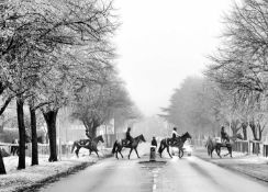 Jayne Odell black and white photographic print, 'Crossing', 60cm x 43cm