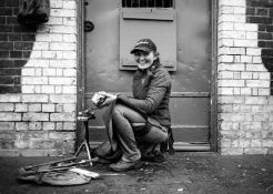 Jayne Odell black and white photographic print, 'Devoted to the job', 80cm x 57cm