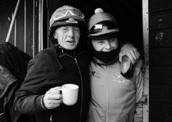 Jayne Odell black and white photographic print, 'Father and son', 100cm x 71cm