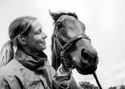 Jayne Odell black and white photographic print, 'Victorious return', 80cm x 57cm