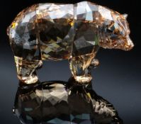 SWAROVSKI TINTED CRYSTAL MODEL GRIZZLY BEAR, 13.5cms long Comments: no boxes or certificates