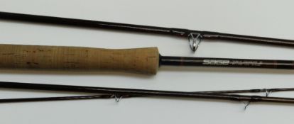 FISHING: FOUR-PIECE SAGE 'GRAPHITE III' FLY FISHING ROD #7 line 13ft 6ins (6 7/8 ozs), conforming