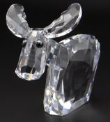 LARGE SWAROVSKI CRYSTAL STYLIZED MOOSE FIGURE, 19cms high Comments: no boxes or certificates
