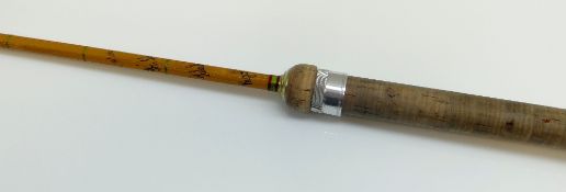 FISHING: HARDY BROTHERS OF ALNWICK 'THE WANLESS' PALAKONA SPLIT-CANE TWO-PIECE SPINNING ROD (9/10