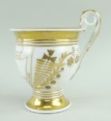 EARLY 19TH CENTURY FRENCH PORCELAIN CABINET CUP, probably Paris, of Empire shape decorated in