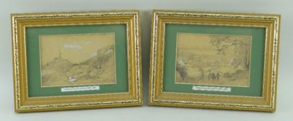 WILLIAM HENRY JAMES BOOT (1848-1918) pair of sketchbook drawings with heightening - (1) 'Mumbles