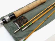 FISHING: HARDY BROTHERS OF ALNWICK 'LRH DRY FLY' FOUR-PIECE PALAKONA FLY FISHING ROD cork handle,