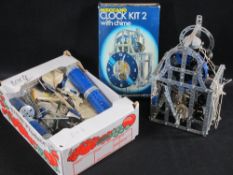 MECCANO CLOCK KIT 2, part built with original box and paperwork