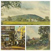 F BRINDLE watercolour - country cottage with path and gate to the foreground, signed and dated 1913,