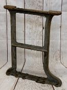 CAST IRON WORKBENCH STANDS (10), 85cms H, 72cms D
