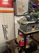 TOOLS - Draper 10ins circular saw bench, bench grinder, scroll saw and an assortment of other