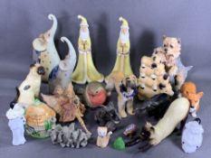 CHINA - Coopercraft Siamese cat, Sylvac corgi, similar and other pieces