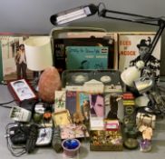 POPULAR 200 VINTAGE REEL TO REEL MACHINE, anglepoise and other table lamps, small quantity of LP