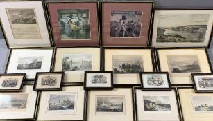 ANTIQUE ENGRAVINGS - many Welsh themed, a good assortment