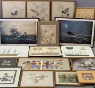 HELEN BRADLEY print and a large assortment of paintings, prints, tapestries ETC