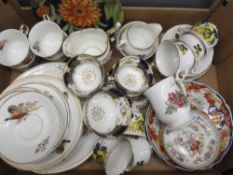COALPORT BATWING, Sheridan and other teaware, Imari plates, ETC, a mixed quantity
