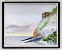 RICHARD O'CONNELL oil on box canvas - Penarth Head, inscribed label verso, 35.5 x 45.5cms Please