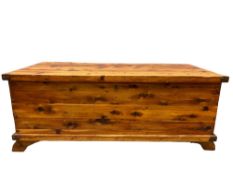 RUSTIC PINE BLANKET BOX, 43cms H, 107cms W, 49cms D