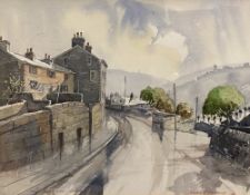 MAURICE A GREENWOOD watercolour - titled 'Pecket Well, Yorkshire', signed and dated 1985, 36 x