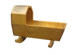 MAUCHLINE WARE CRADLE - 'Corwen from Denbigh Moores' (slight split to top of cradle hood)