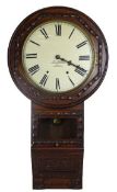 W WILLIAMS SWANSEA DROP DIAL WALLCLOCK - requiring restoration, 80cms H, 43cms max diameter
