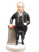 19TH CENTURY STAFFORDSHIRE FIGURINE - Reverend J Bryan, 26cms H