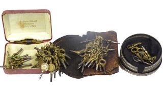 VINTAGE POCKET WATCH KEYS - a large quantity, approximately 60