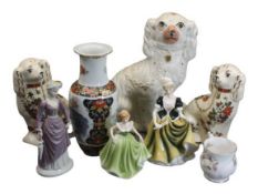 STAFFORDSHIRE COMFORTER DOGS, Leonardo and other figurines, ETC