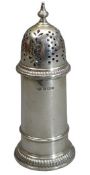 SILVER SUGAR CASTER - Birmingham 1934, Maker Barker Brothers Silver Ltd, 16.5cms H, 6.4ozt