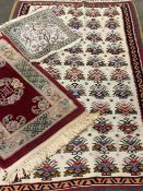 RUGS, RUNNERS & MATS (3) - an assortment, 170 x 112cms, 100 x 62cms and 50 x 47cms