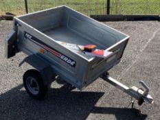 ERDÉ 102 TRAILER, 300kg with light board, 87cms H, 184cms L (including tow bar), 120cms W (including