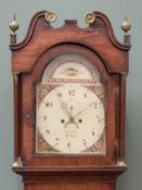 LONGCASE CLOCK, eight day movement by R Griffiths, Denbigh, with twin weights and pendulum, 224cms