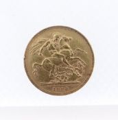 VICTORIAN GOLD SOVEREIGN, 1880, young head, 7.9gms Provenance: deceased estate Neath Port Talbot,